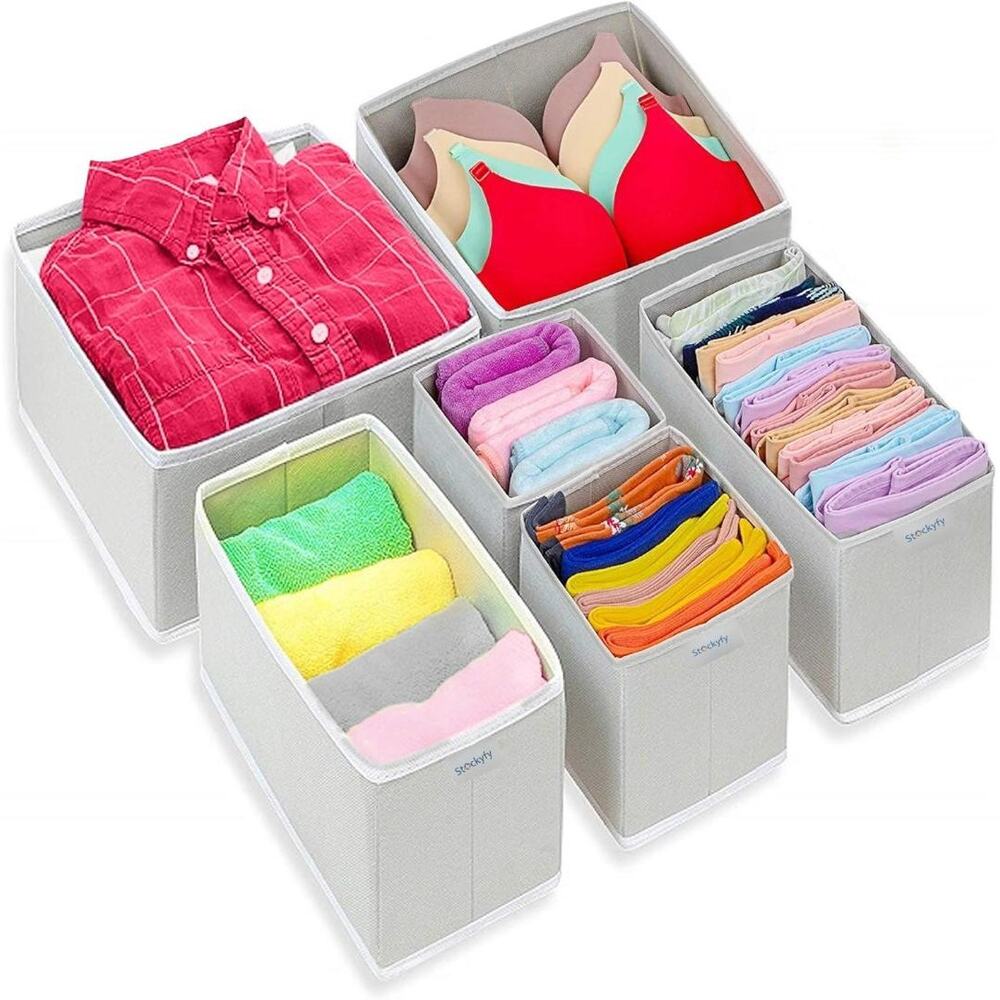 6 pcs Dresser Drawer Divider Organizer Adjustable sizes New NWT